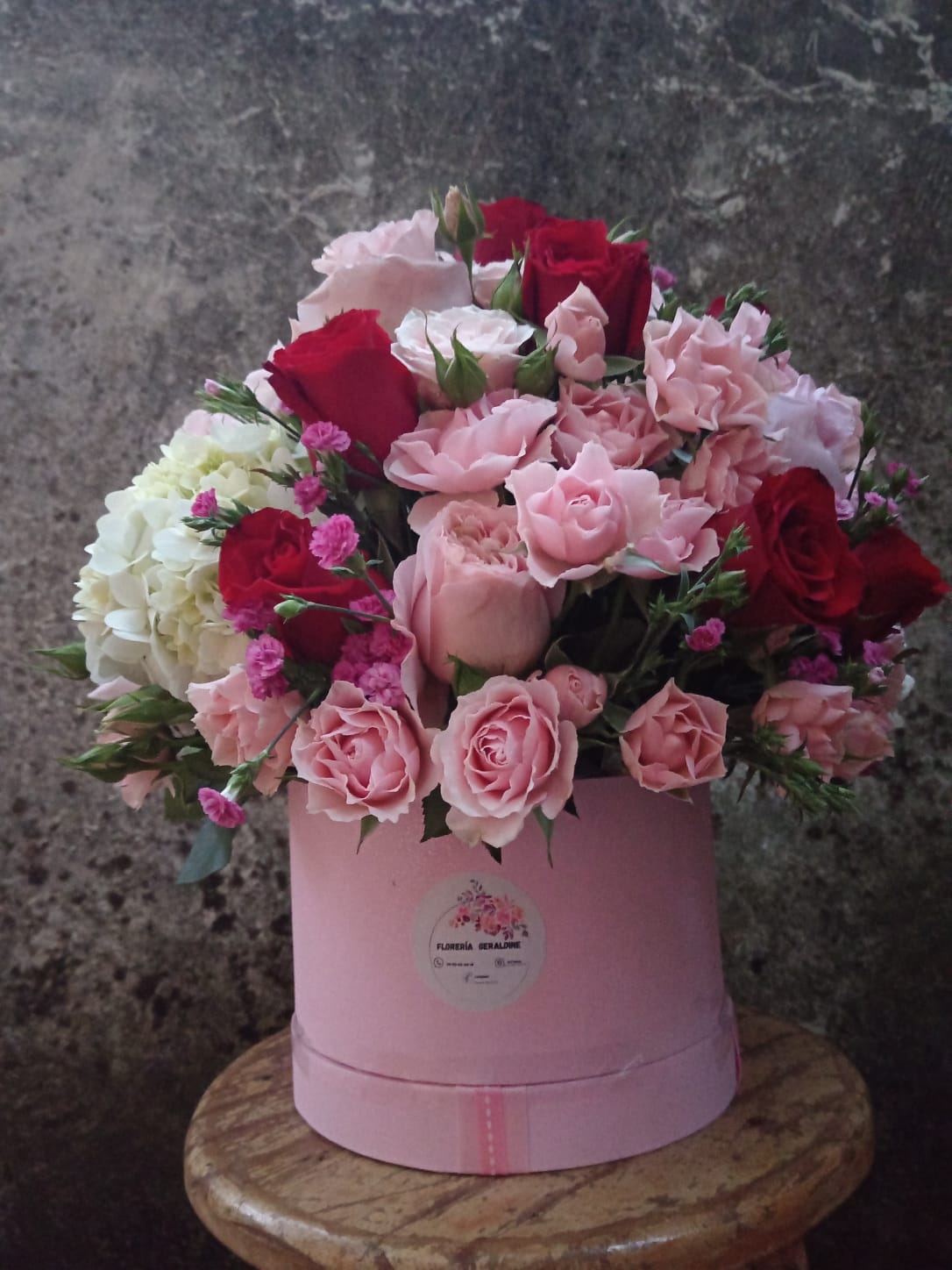 Caja premium de flores